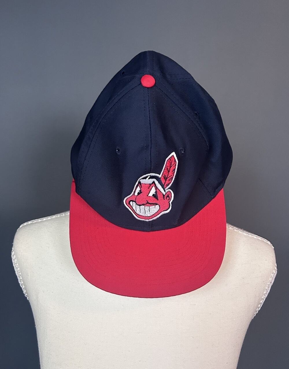 MLB Cleveland Indians Logo 7 Baseball Cap One Size Vintage 1990s Old Logo Summer